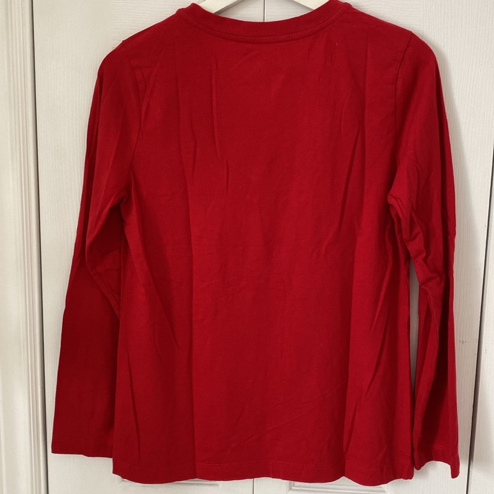 Ralph Lauren V Neck long sleeve T Shirt Like New embroidered logo size Medium - Picture 2 of 14